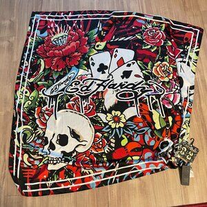 Ed Hardy silky scarf (Polyester) | Skulls, Tattoos